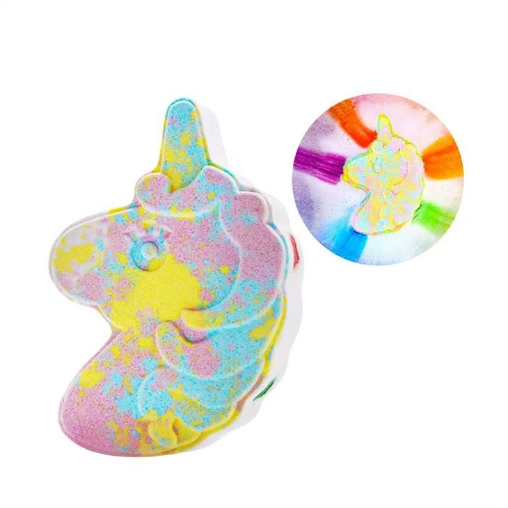 Bombe de bain arc-en-ciel de l'Unicorn lable privé