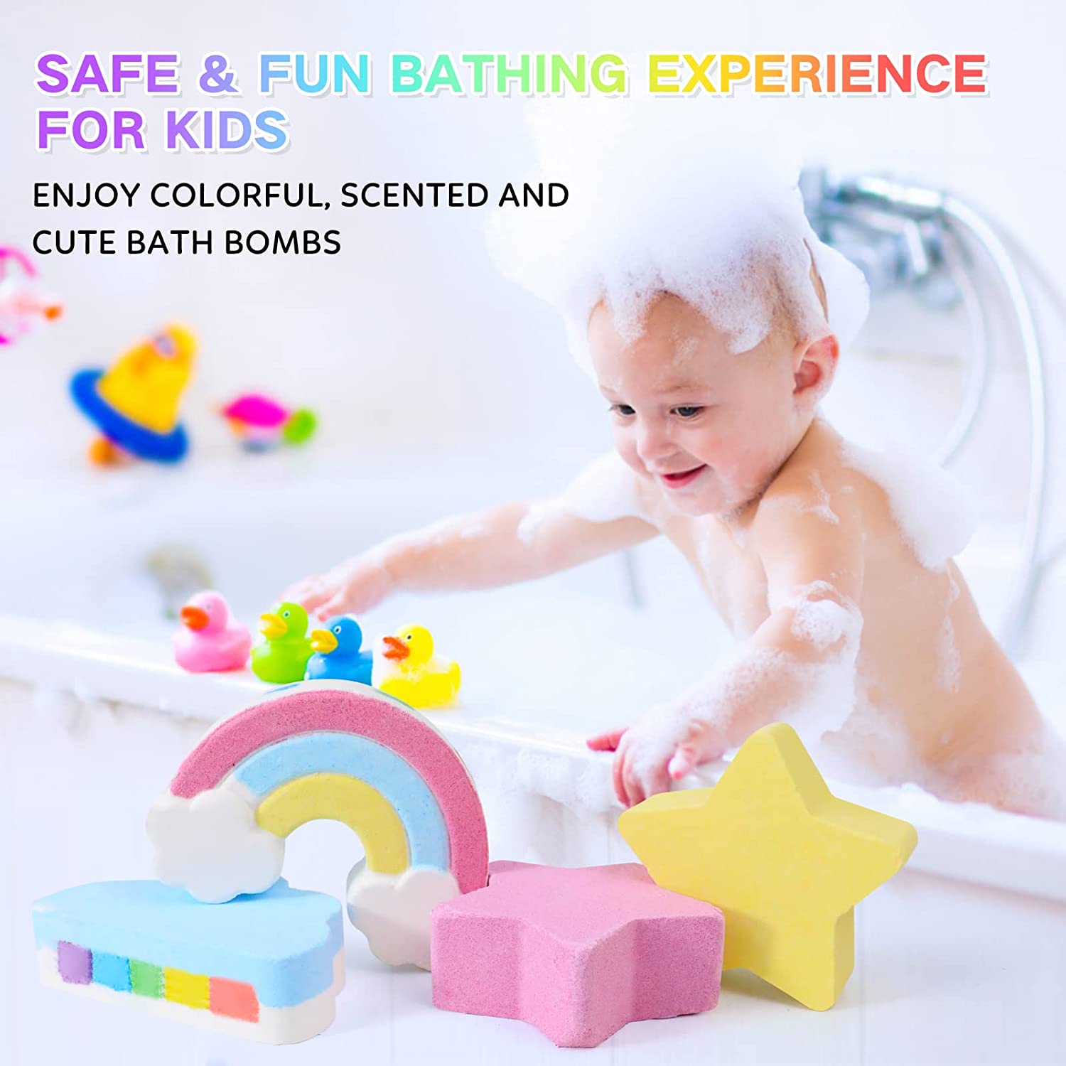 Bombes de bain arc-en-ciel de label privé pour les enfants