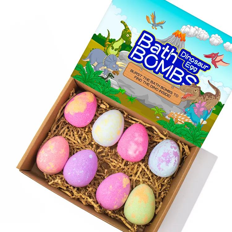Bombes de bain de dinosaure personnalisées avec des jouets à l'intérieur