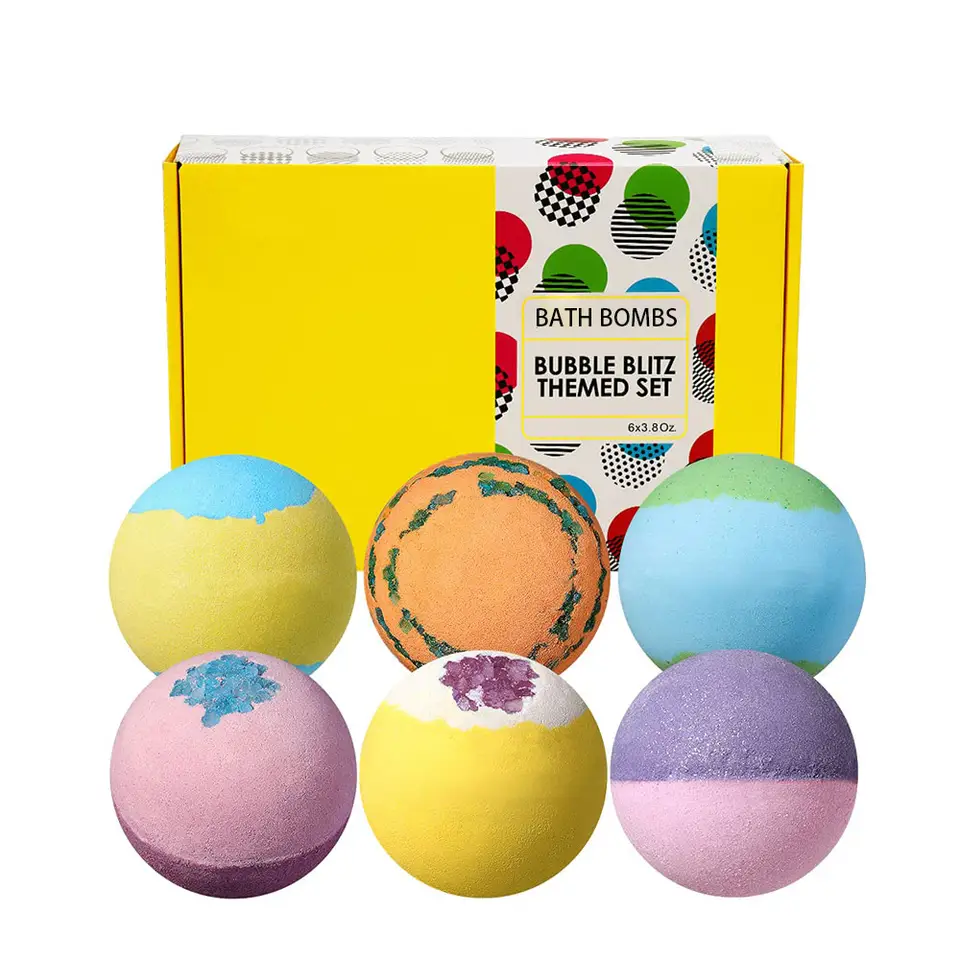 Ensemble cadeau de bombe de bain biologique en gros