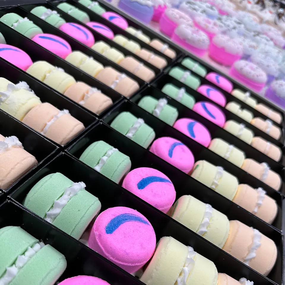 Étiquette privée de la bombe de bain macaron