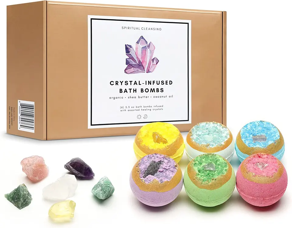 Bombes de bain avec des cristaux à l'intérieur en gros