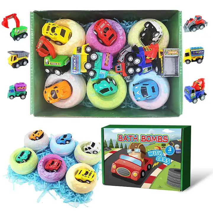 Bombe de bain pour enfants avec des jouets de voiture surprise à l'intérieur en gros