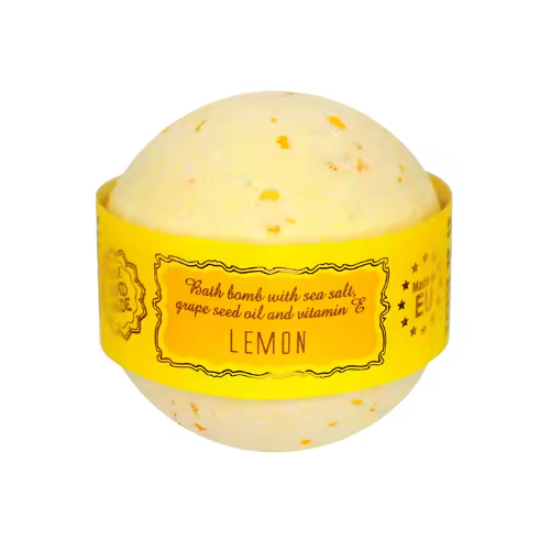 Étiquette privée de la bombe de bain citron