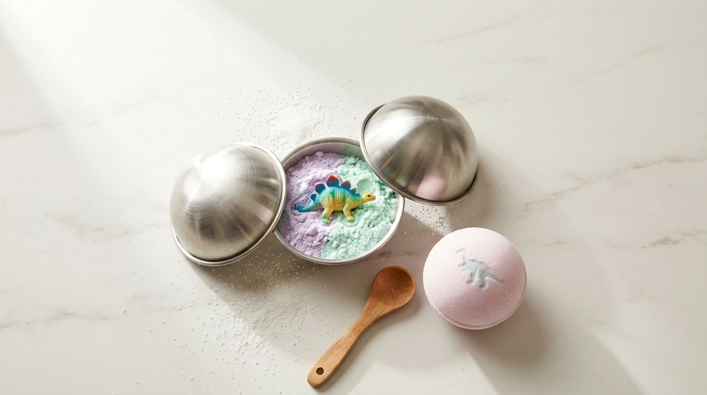 Built-in toy bath ball