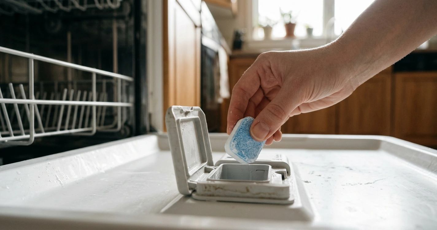 Add cleaning tablets Add cleaning tablets