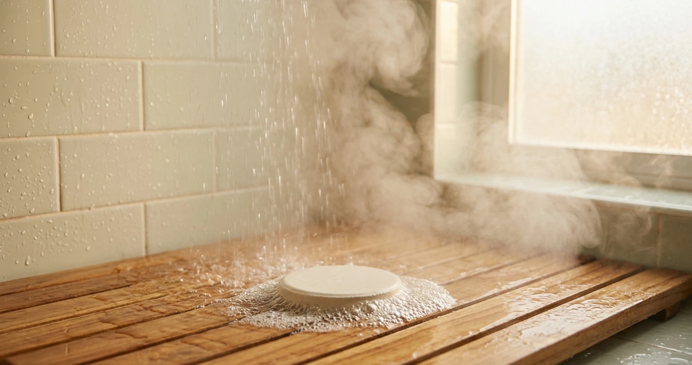 Shower steamers in the bathroom Shower steamers in the bathroom