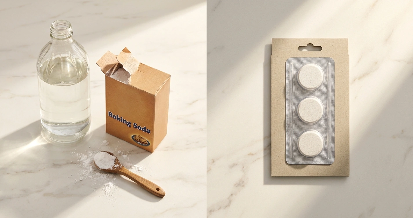 Powdered cleaners and cleaning tablets