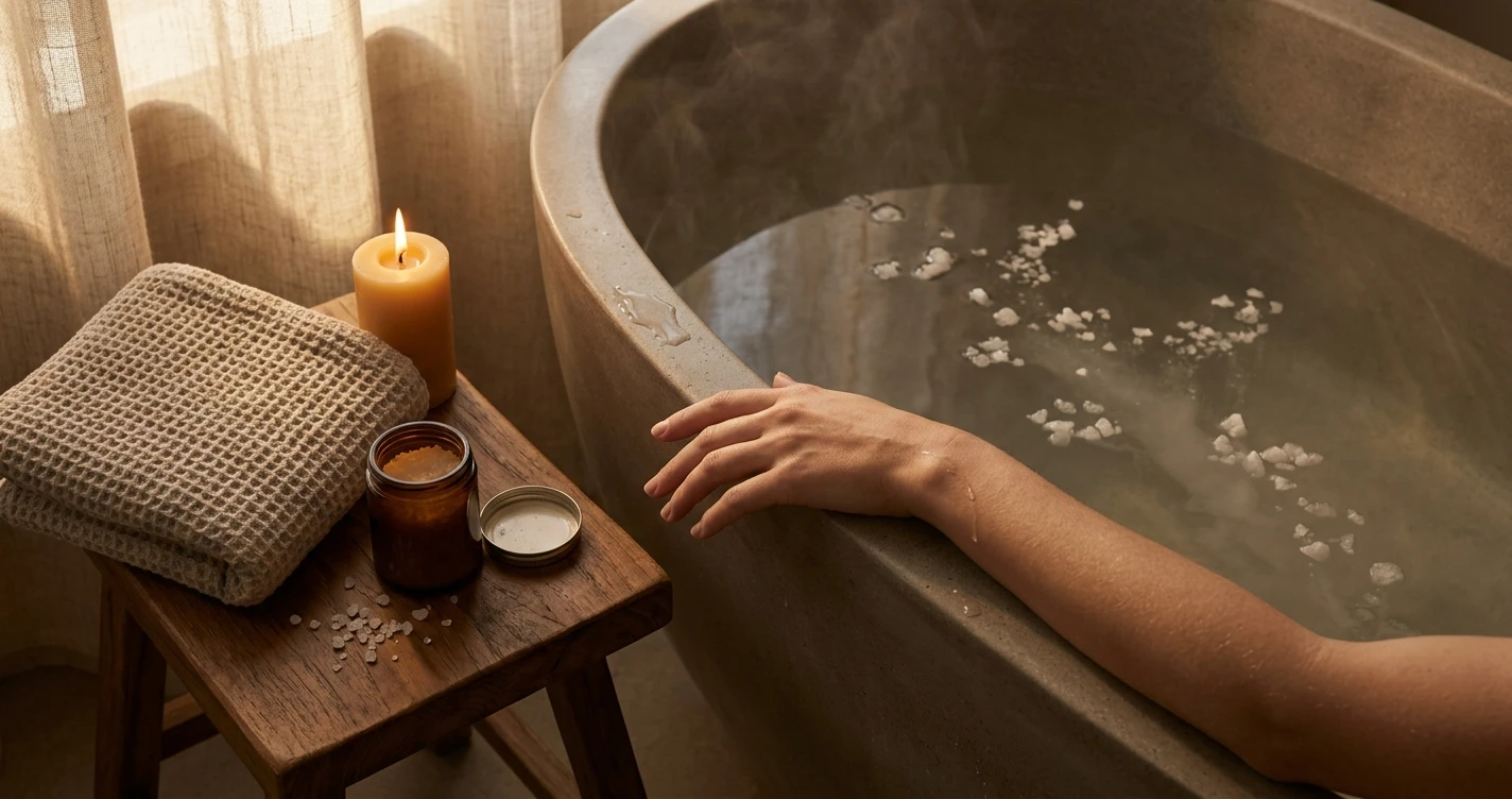 Taking a bath