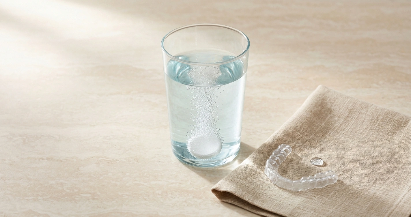 Dentures and cleaning tablets
