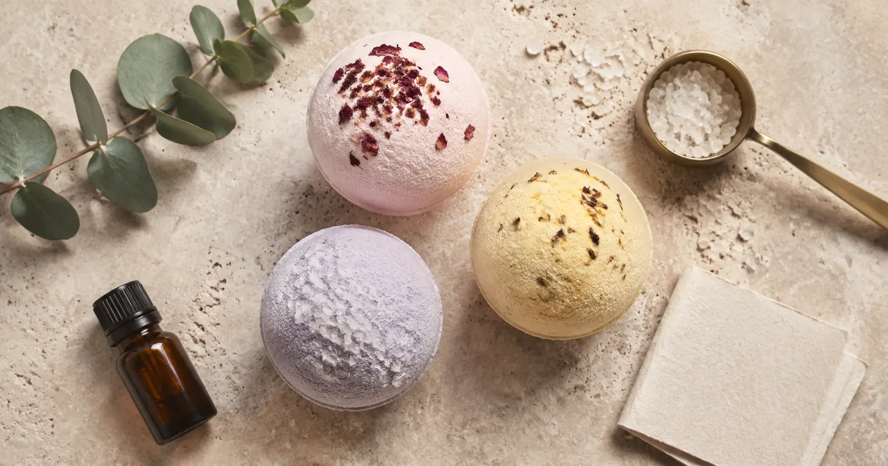 Different bath bombs