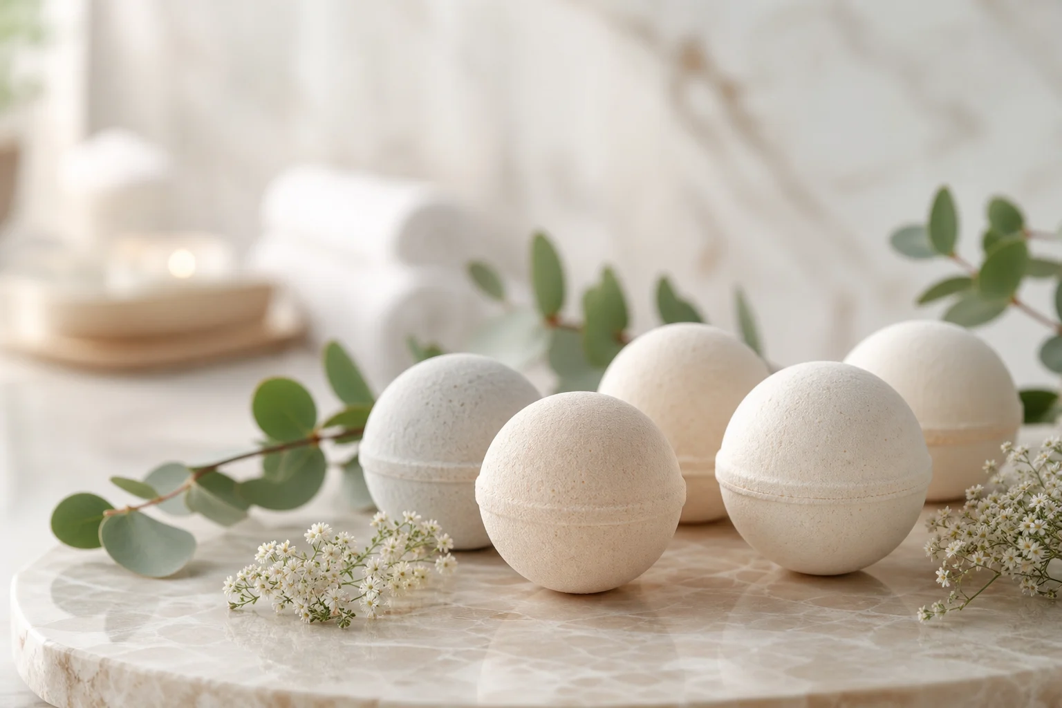 Bombes de bain sans parfum pour peaux sensibles