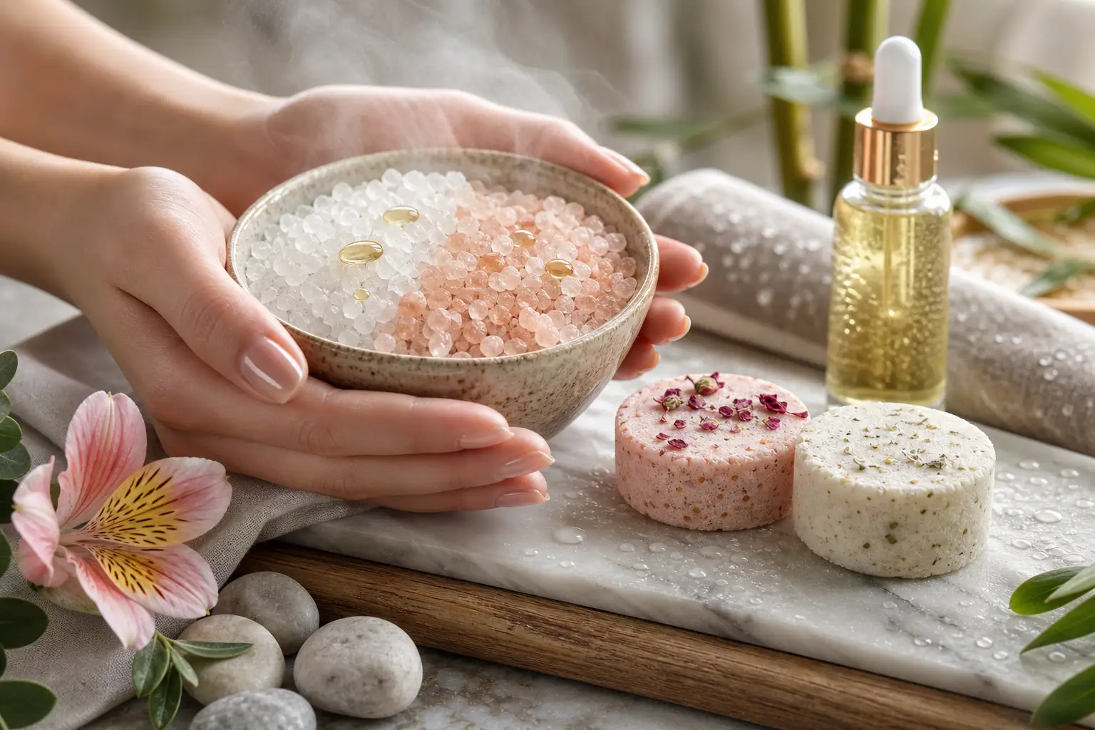 Pastilles de douche DIY aux huiles essentielles