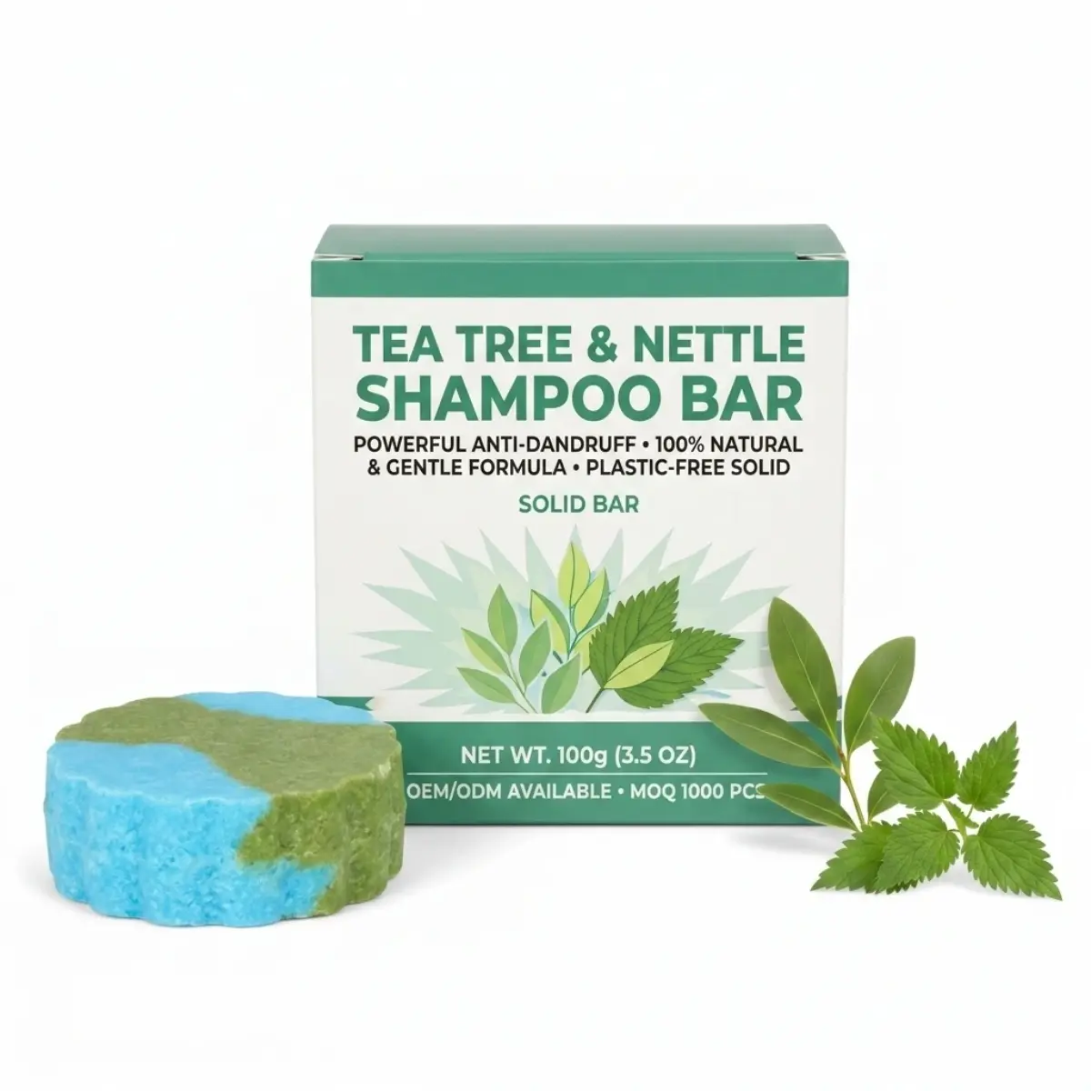 Shampooing solide antipelliculaire à l’arbre à thé