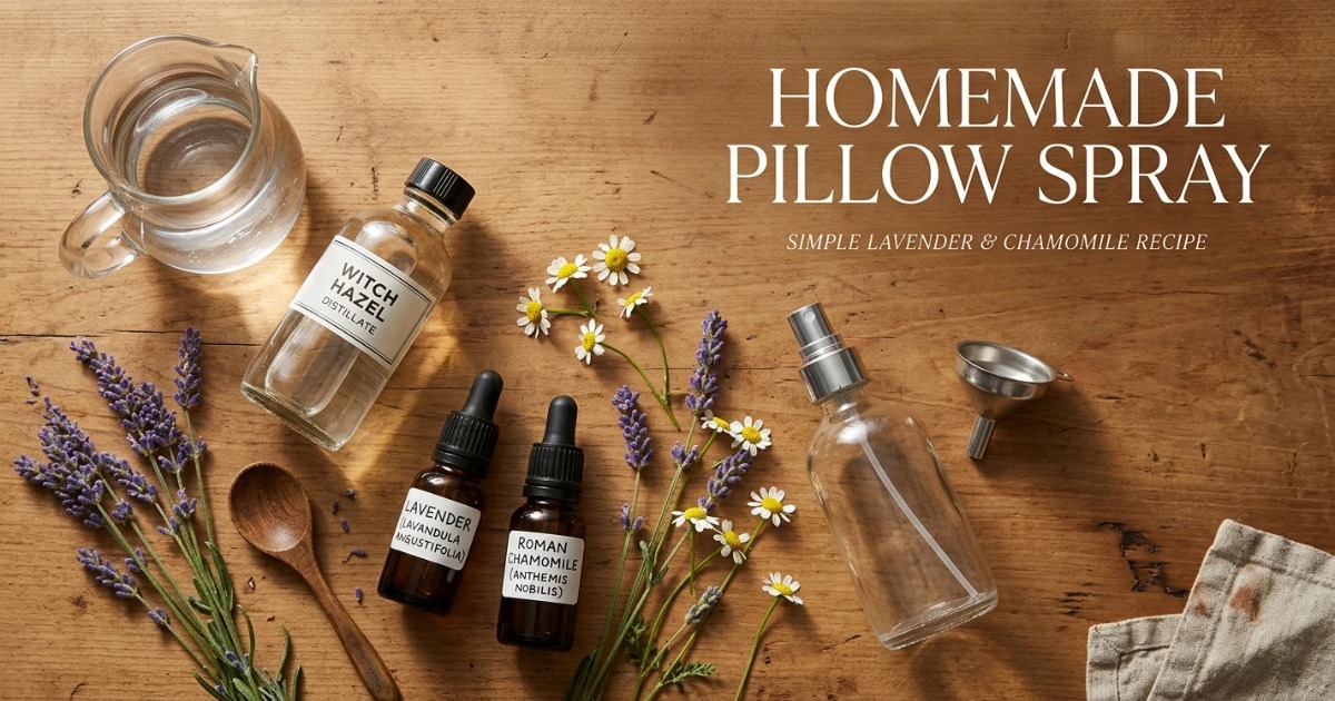 Comment fabriquer votre propre spray d’oreiller à la lavande et à la camomille (une recette maison simple)