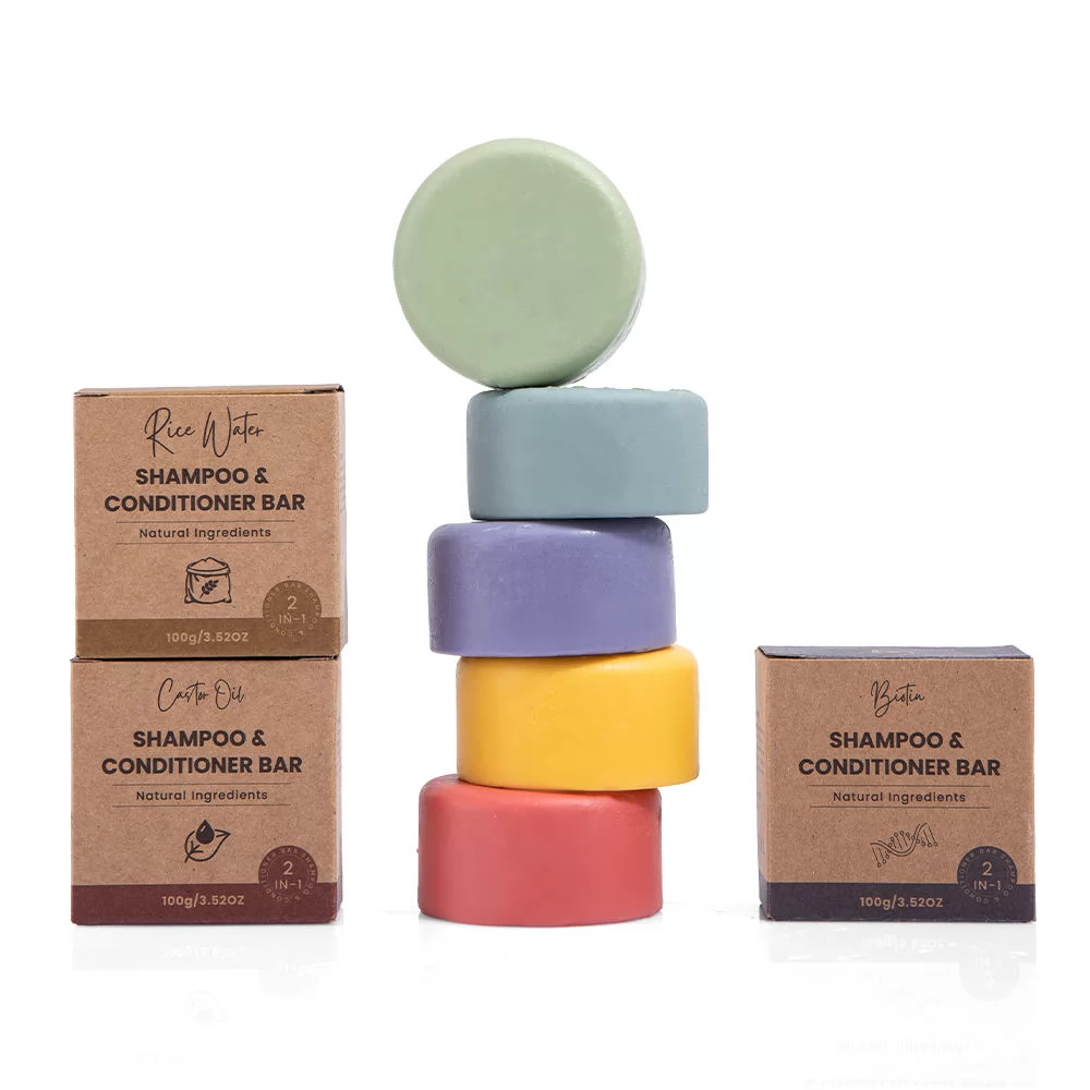 Barre de shampoing artisanale végétalienne aux plantes OEM