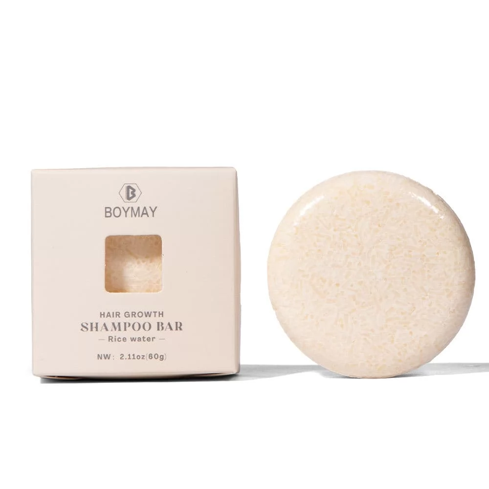 Pain de shampoing naturel aux protéines et à l'eau de riz en marque blanche - Image 2