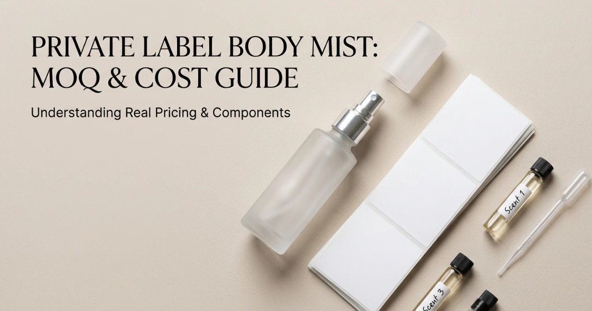 MOQ et coût du Body Mist : guide tarifaire de marque blanche
