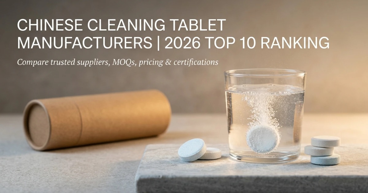 Top 10 des fabricants de pastilles nettoyantes en Chine 2026